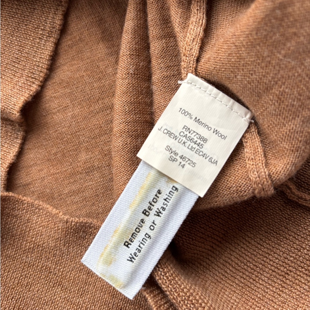 J Crew Lightweight Sweater Womens 100% Merino Wool 3/4 Sleeve - Picture 3 of 3